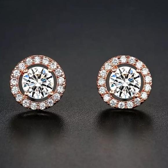 Jewelry - 18K rose gold plated earrings